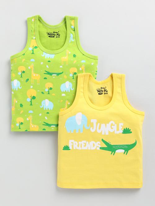 Boys Pack Of 2 Printed Vests - 20810880 - Very Small Image - 1