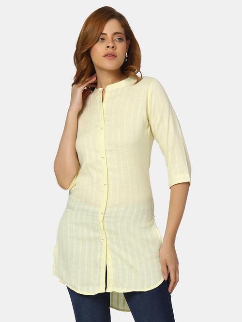 yellow self design detailed high low top - 20812131 - Very Small Image - 1