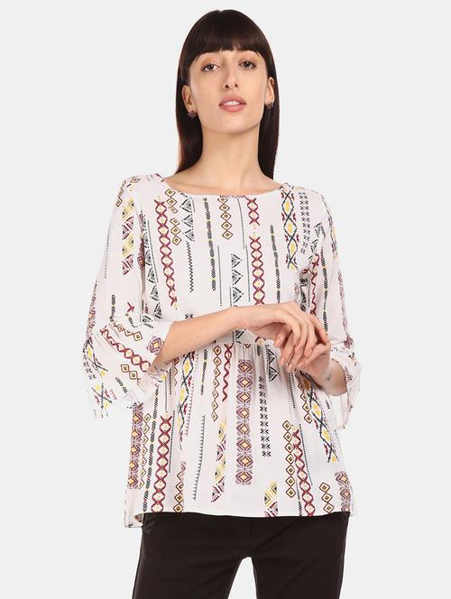 women white printed regular top - 20812377 - Very Small Image - 1