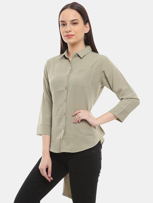 women green solid shirt top - 20812416 - Very Small Image - 1