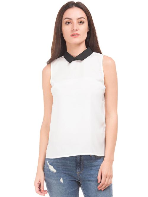 white cotton straight top - 20812436 - Very Small Image - 1