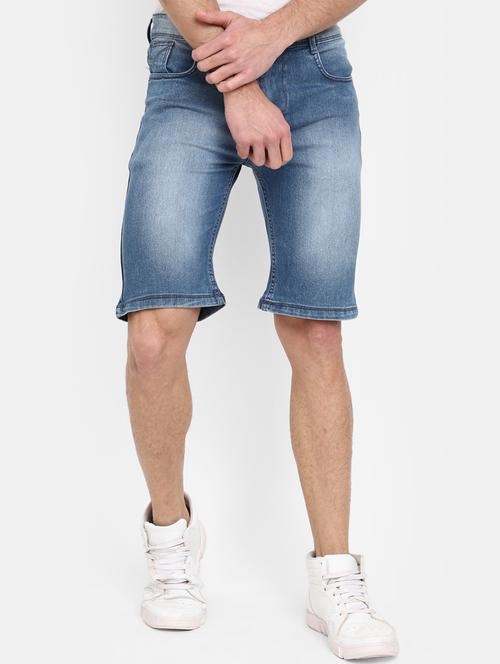 men mid rise denim bermuda - 20813236 - Very Small Image - 1