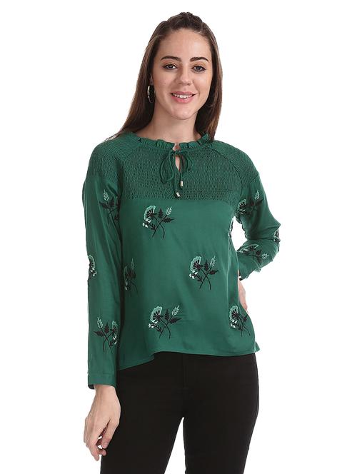 women green printed regular top - 20813248 - Very Small Image - 1
