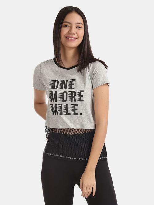 women grey typographic regular top - 20813410 - Very Small Image - 1