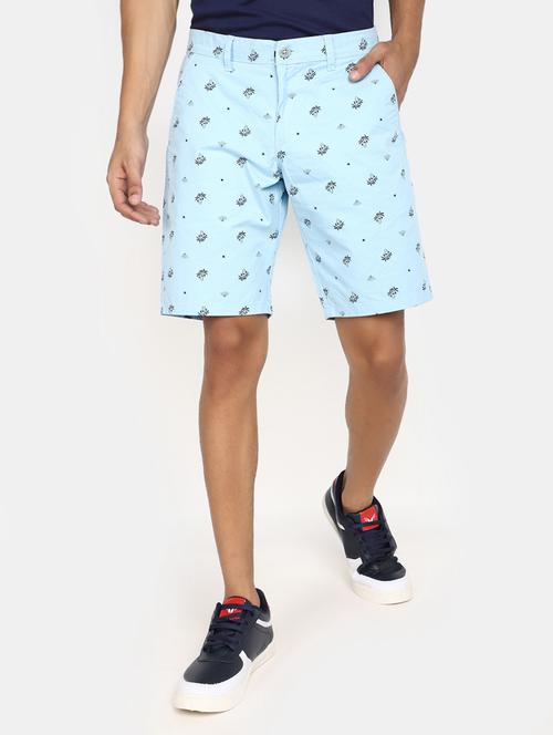men printed mid rise chinos bermuda shorts - 20813589 - Very Small Image - 1