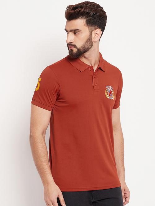 rust polyester plain tshirt - 20814428 - Very Small Image - 1