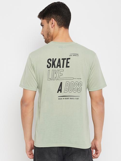 sea green polyester back print tshirt - 20814440 - Very Small Image - 1