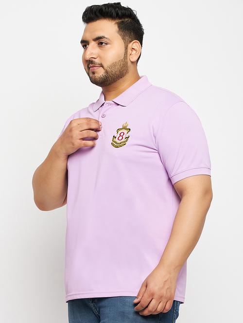 men solid plus size polo neck t-shirt - 20814506 - Very Small Image - 1