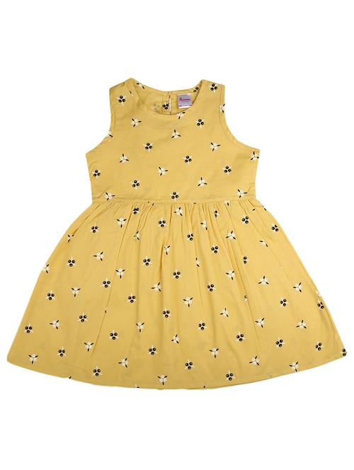 yellow printed frock - 20815315 - Very Small Image - 1