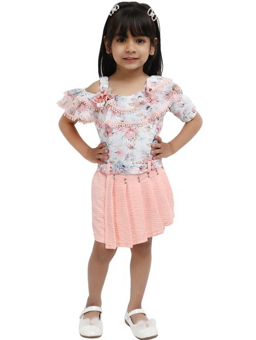 white floral printed frock - 20815339 - Very Small Image - 1