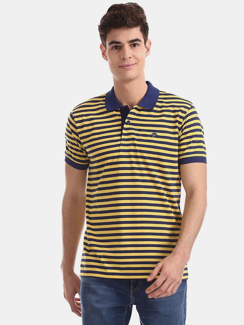 yellow cotton striped t-shirt - 20816669 - Very Small Image - 1