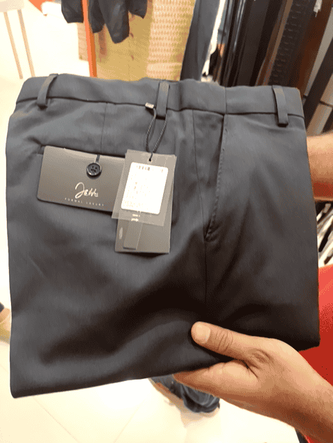 navy blue poly viscose formal trousers - 20817469 - Very Small Image - 1