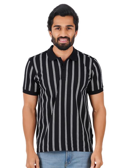 black cotton all over print tshirt - 20822247 - Very Small Image - 1