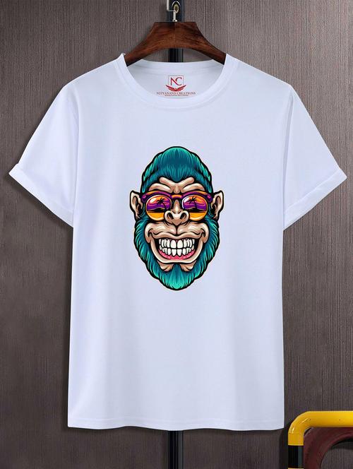 unisex white graphic printed t-shirt - 20823575 - Very Small Image - 1