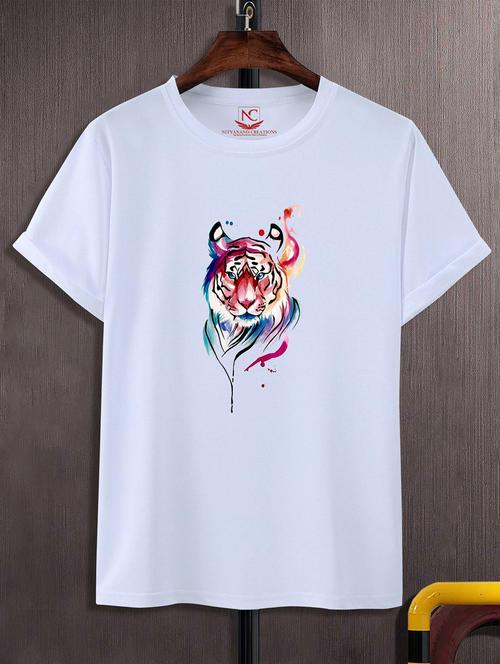 unisex white graphic printed t-shirt - 20823594 - Very Small Image - 1