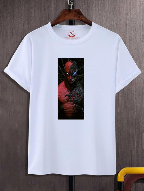 unisex white graphic printed t-shirt - 20823842 - Very Small Image - 1