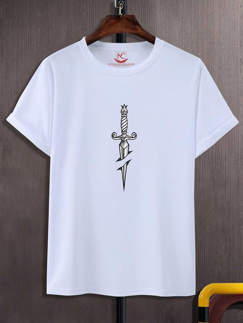 unisex white graphic printed t-shirt - 20823843 - Very Small Image - 1