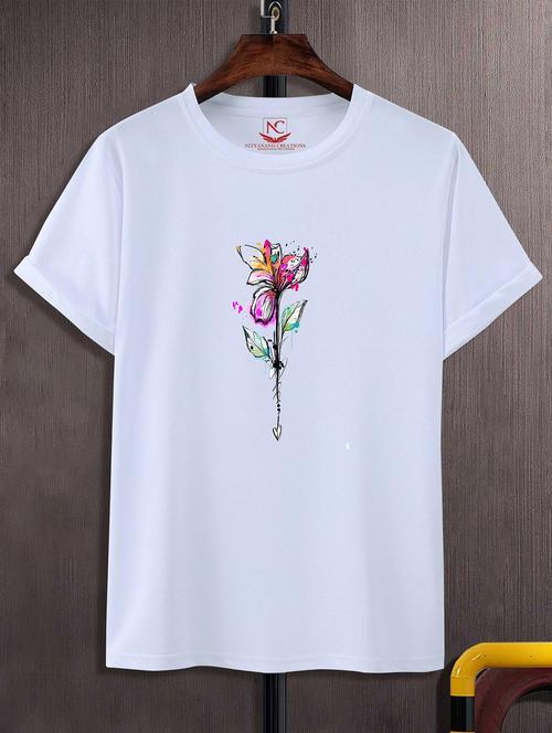 unisex white graphic printed t-shirt - 20824434 - Very Small Image - 1