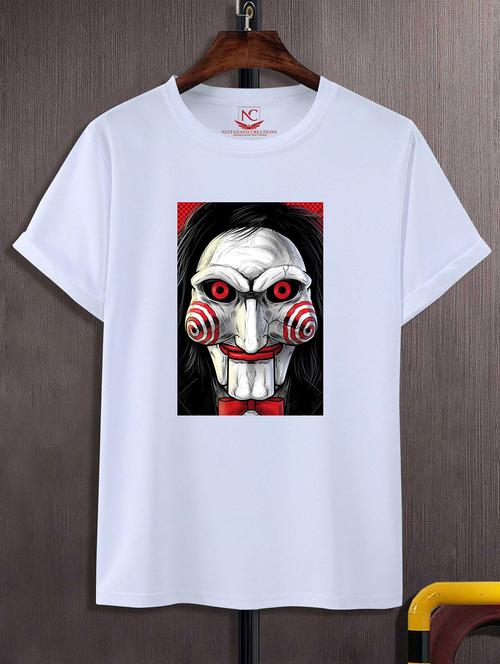 unisex white graphic printed t-shirt - 20824868 - Very Small Image - 1