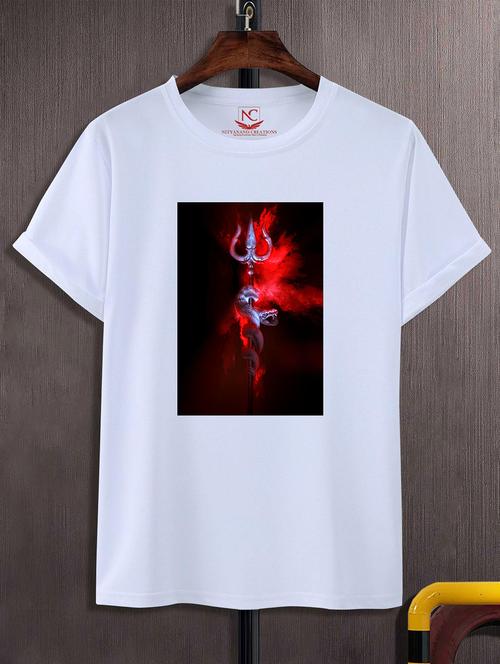 unisex white graphic printed t-shirt - 20825014 - Very Small Image - 1