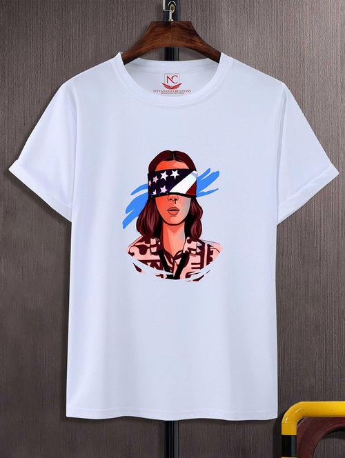 unisex white graphic printed t-shirt - 20825052 - Very Small Image - 1