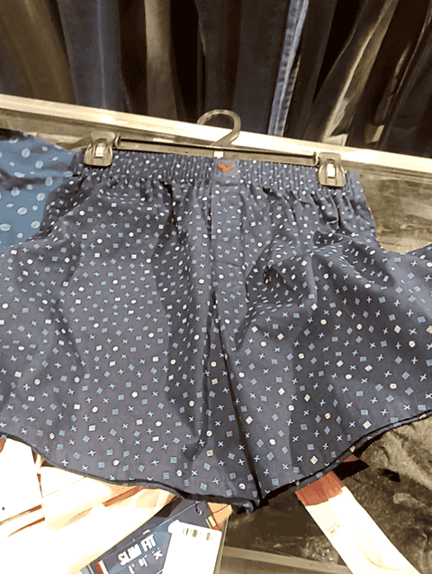 navy cotton woven boxer - 20825611 - Very Small Image - 1