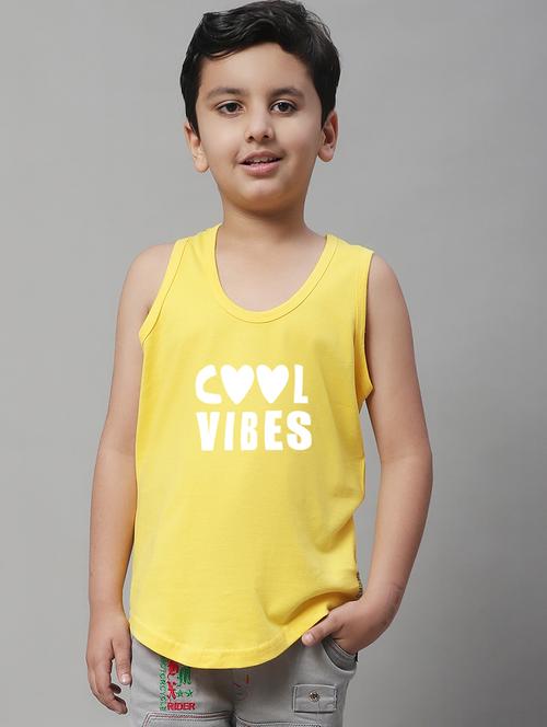 boys typography print cotton vest - 20826799 - Very Small Image - 1