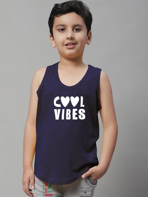 boys typography print cotton vest - 20826801 - Very Small Image - 1
