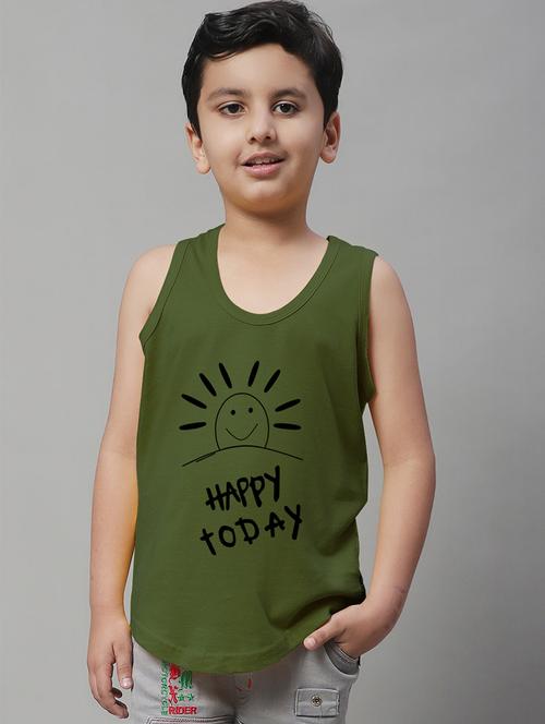 boys typography print cotton vest - 20826809 - Very Small Image - 1