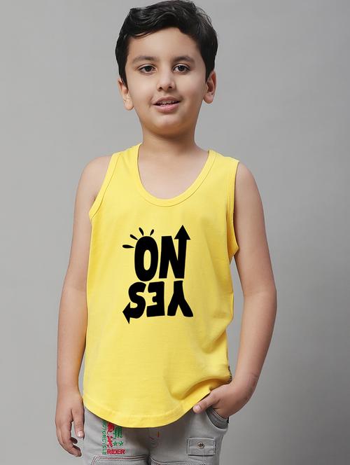 boys typography print cotton vest - 20826816 - Very Small Image - 1