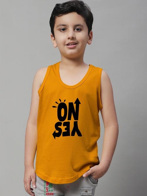 boys typography print cotton vest - 20826818 - Very Small Image - 1
