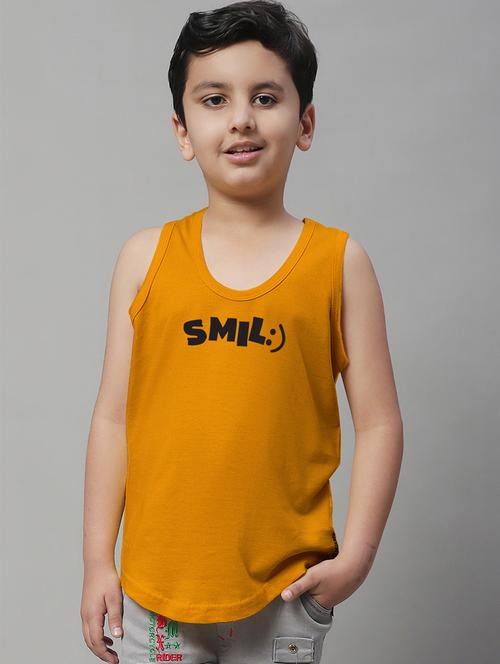 boys typography print cotton vest - 20826824 - Very Small Image - 1