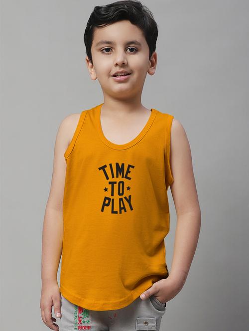 boys typography print cotton vest - 20826829 - Very Small Image - 1