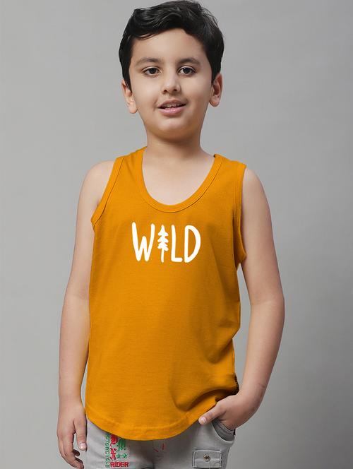 boys typography print cotton vest - 20826836 - Very Small Image - 1