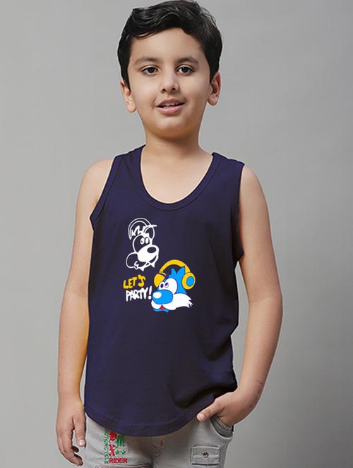 boys graphic print cotton vest - 20826854 - Very Small Image - 1