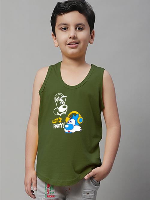 boys graphic print cotton vest - 20826855 - Very Small Image - 1