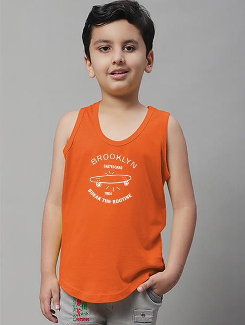 boys typography print cotton vest - 20826868 - Very Small Image - 1