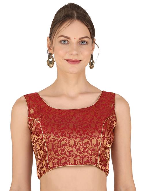 self design brocade blouse - 20827465 - Very Small Image - 1