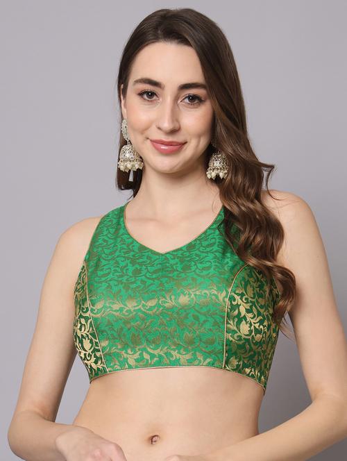 self design brocade blouse - 20827526 - Very Small Image - 1