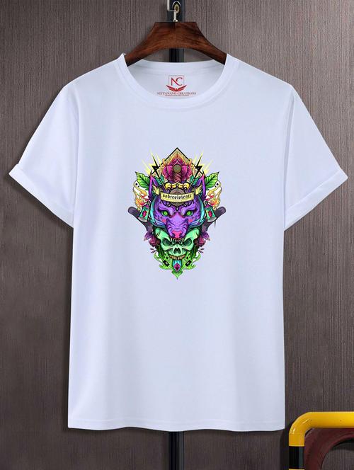 white graphic round neck t-shirts - 20828097 - Very Small Image - 1