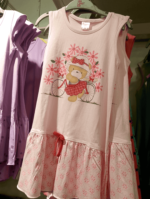 light pink cotton single jersey frock - 20831415 - Very Small Image - 1