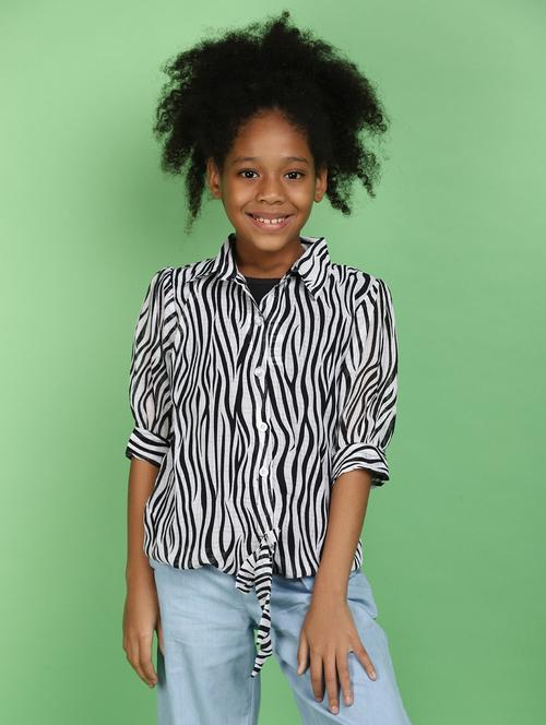 girls printed regular shirt top - 20831444 - Very Small Image - 1