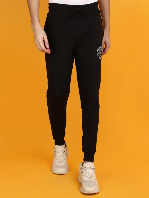 men black relaxed fit mid rise jooger - 20831567 - Very Small Image - 1