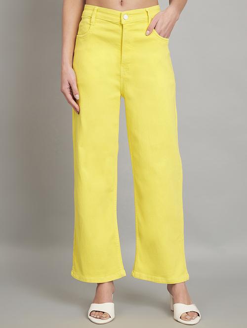 women high-rise solid relaxed fitted jeans - 20831997 - Very Small Image - 1