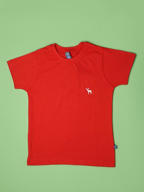 boys red solid short sleeve t-shirt - 20839441 - Very Small Image - 1