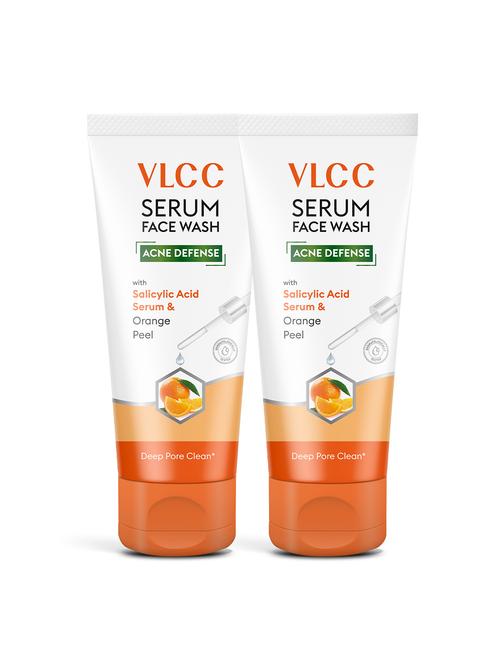 vlcc acne defense serum facewash with salicylic acid serum & orange - 100ml  ( pack of 2 ) - 20840502 - Very Small Image - 1