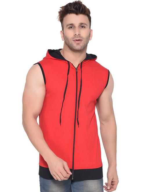 men hooded neck sleeveless t-shirt - 20841427 - Very Small Image - 1