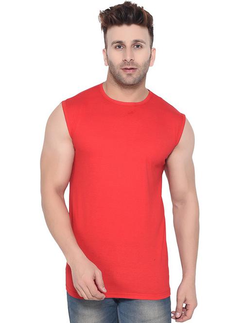 red cotton blend t-shirt - 20841691 - Very Small Image - 1