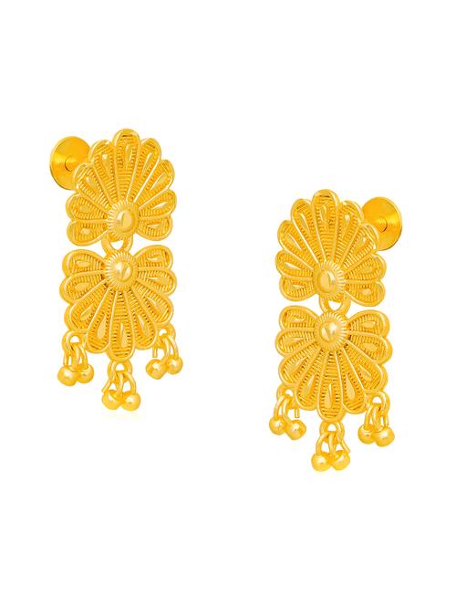 gold plated drop earrings - 20844648 - Very Small Image - 1