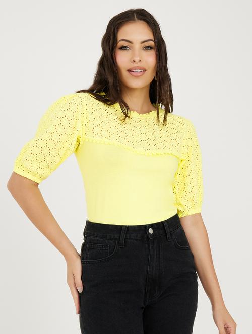 yellow cotton regular tshirt - 20845847 - Very Small Image - 1